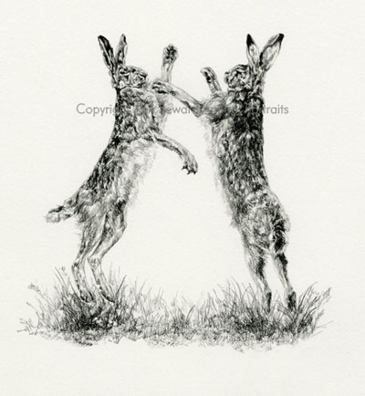 Thumbnail of Boxing Hares 5